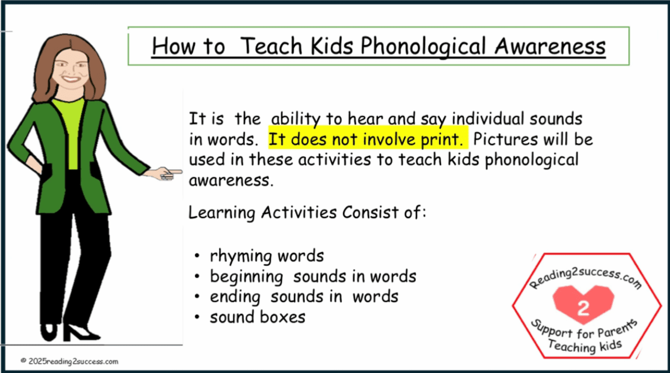 how to teach kids Phonological Awareness